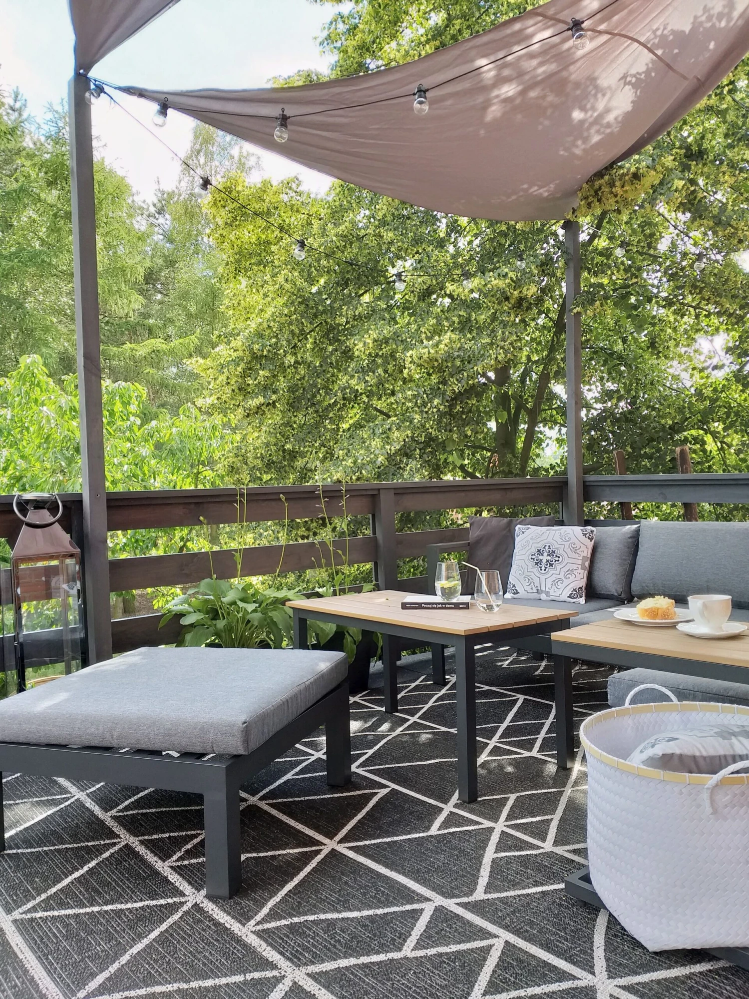 Conjunto De Jardín En Aluminio Negro/gris MESSINA 6 Conjunto De Jardín En Aluminio Negro/gris MESSINA - Imagen 4