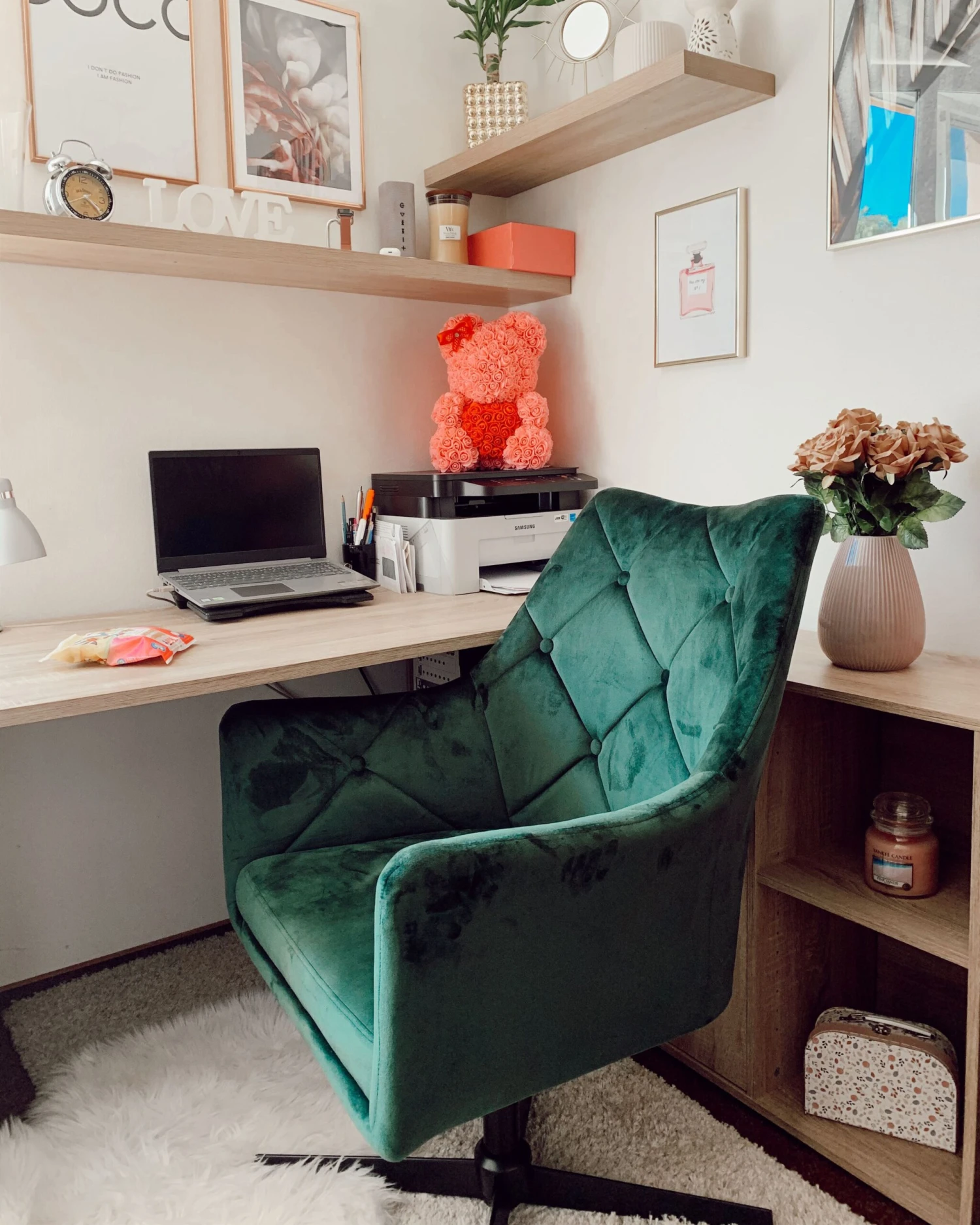 Sillón De Terciopelo Verde VAKSALA - Imagen 3