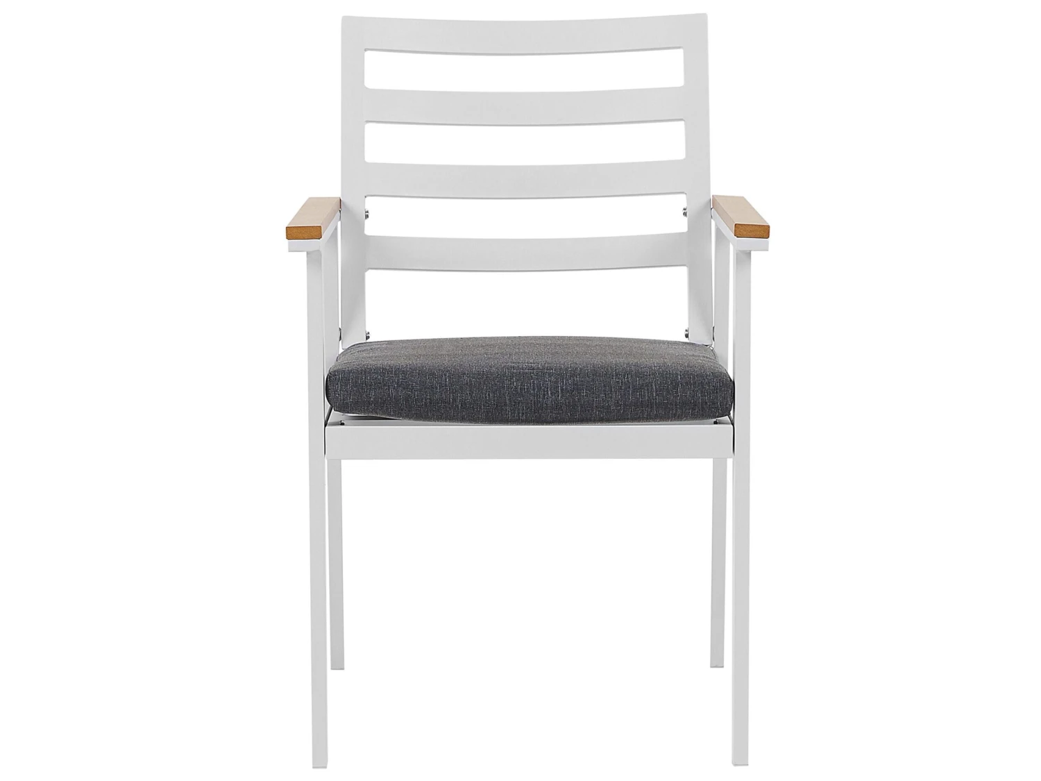 Conjunto De Jardín 4 Plazas De Metal Blanco/gris Oscuro CAVOLI 6 Conjunto De Jardín 4 Plazas De Metal Blanco/gris Oscuro CAVOLI - Imagen 4