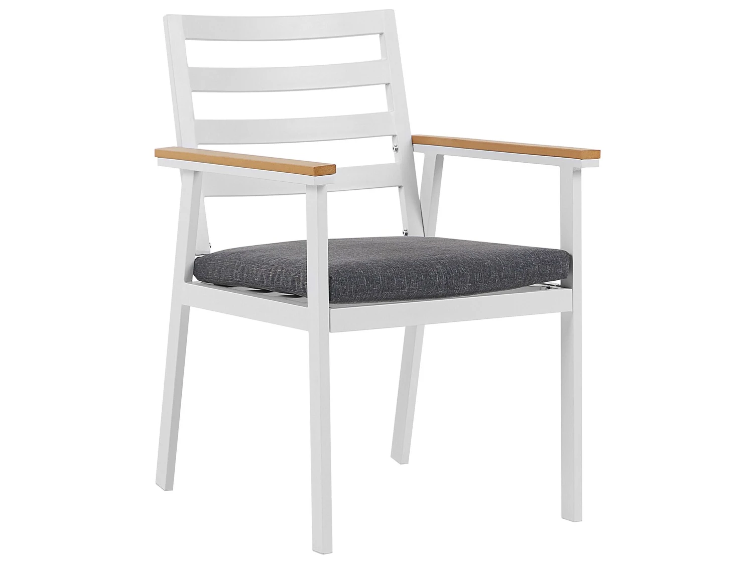 Conjunto De Jardín 4 Plazas De Metal Blanco/gris Oscuro CAVOLI 7 Conjunto De Jardín 4 Plazas De Metal Blanco/gris Oscuro CAVOLI - Imagen 5