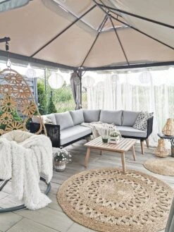 Conjunto De Jardín En Madera De Acacia Gris/marrón ALCAMO -Beliani undef src sa picid 777434 type whitesh image