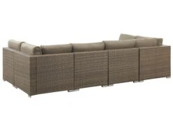 Conjunto De Jardín De Ratán Marrón 6 Plazas BELVEDERE 16 Conjunto De Jardín De Ratán Marrón 6 Plazas BELVEDERE -Beliani undef src sa picid 777616 type whitesh image