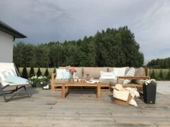 Conjunto De Sala De Estar Esquinero 4 Plazas De Madera De Acacia Clara Derecho TIMOR 18 Conjunto De Sala De Estar Esquinero 4 Plazas De Madera De Acacia Clara Derecho TIMOR -Beliani undef src sa picid 777942 type whitesh image