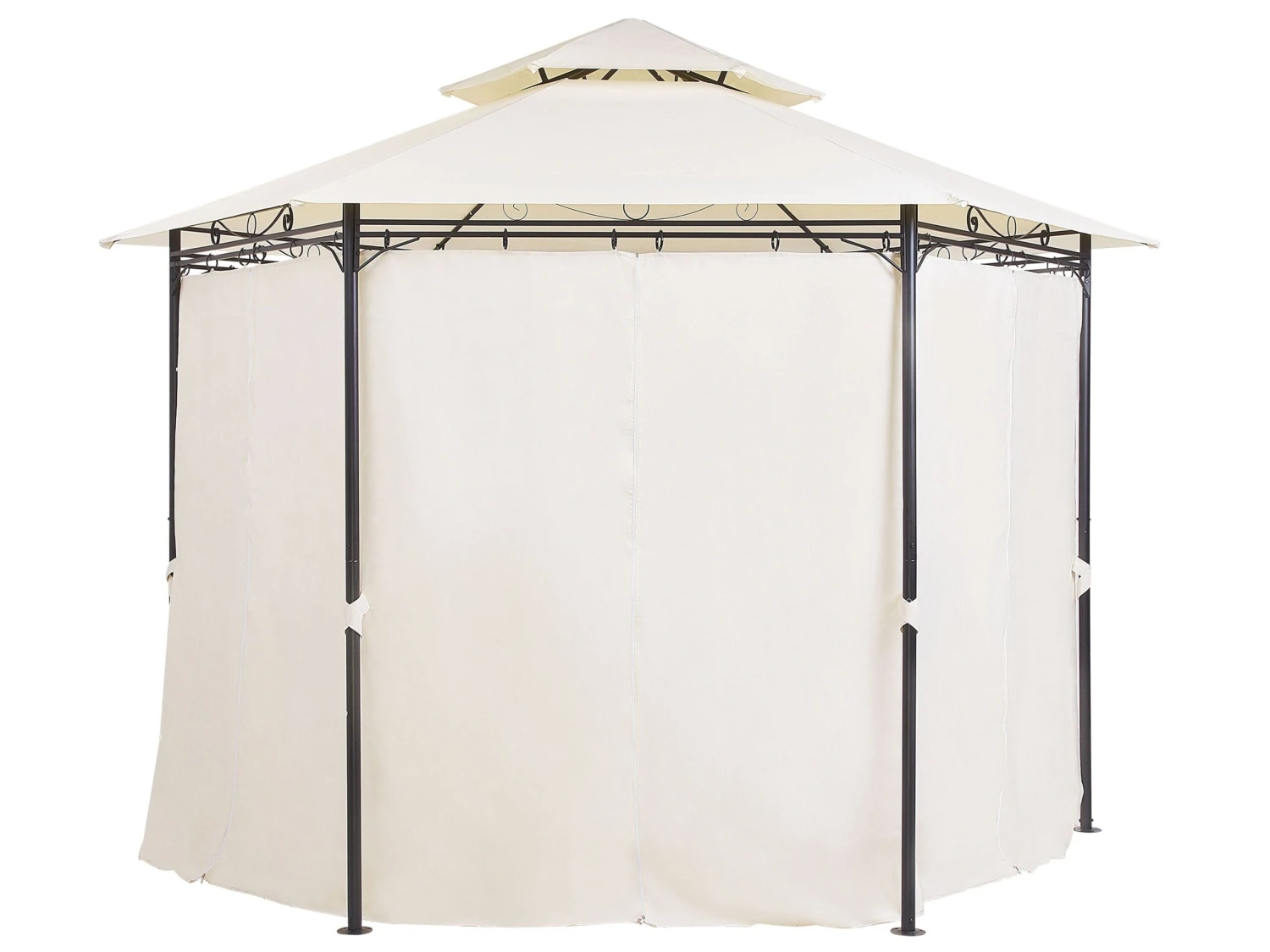 Cenador De Metal Beige/negro 350 Cm PORTEL 5 Cenador De Metal Beige/negro 350 Cm PORTEL - Imagen 3