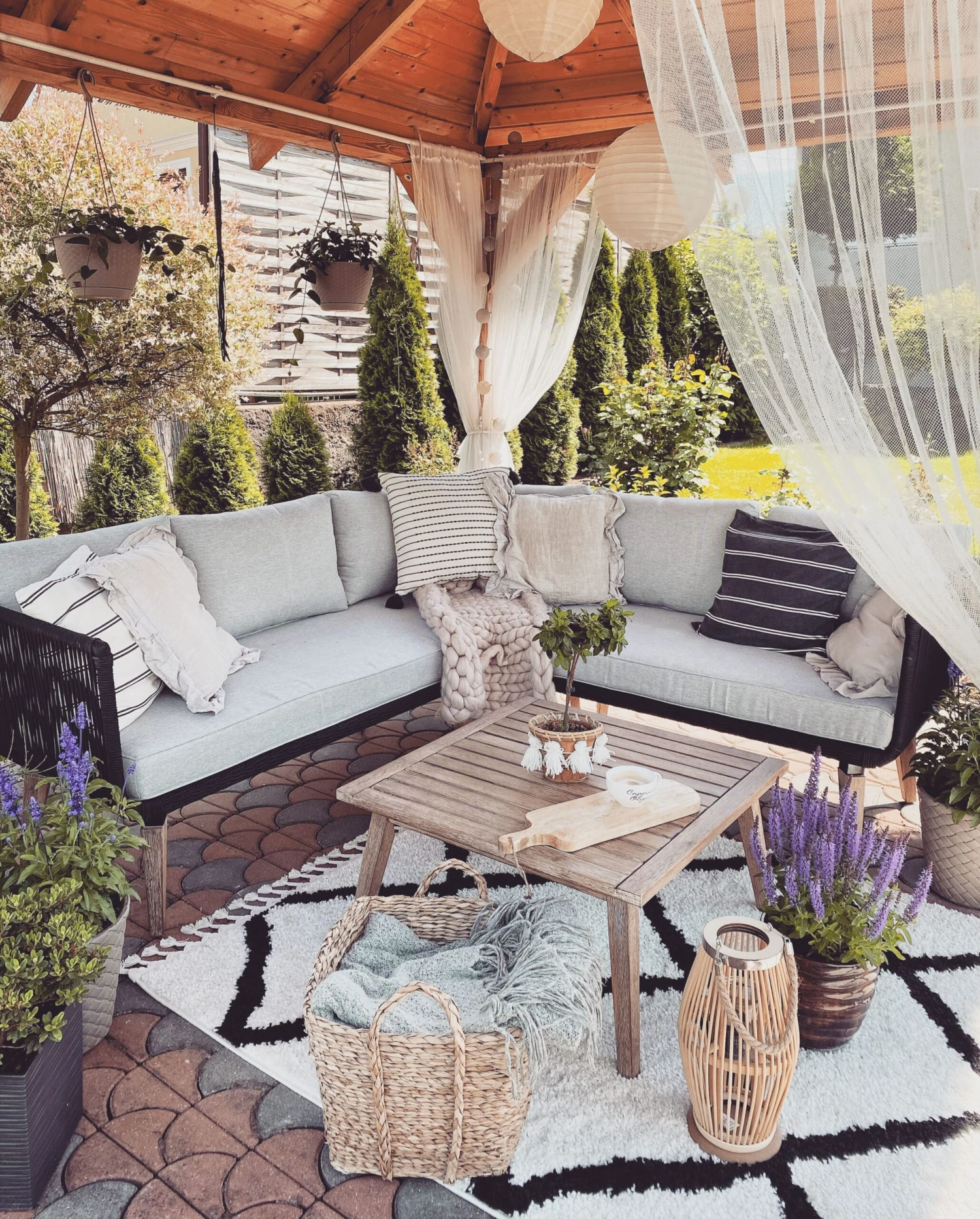 Conjunto De Jardín En Madera De Acacia Gris/marrón ALCAMO - Imagen 6