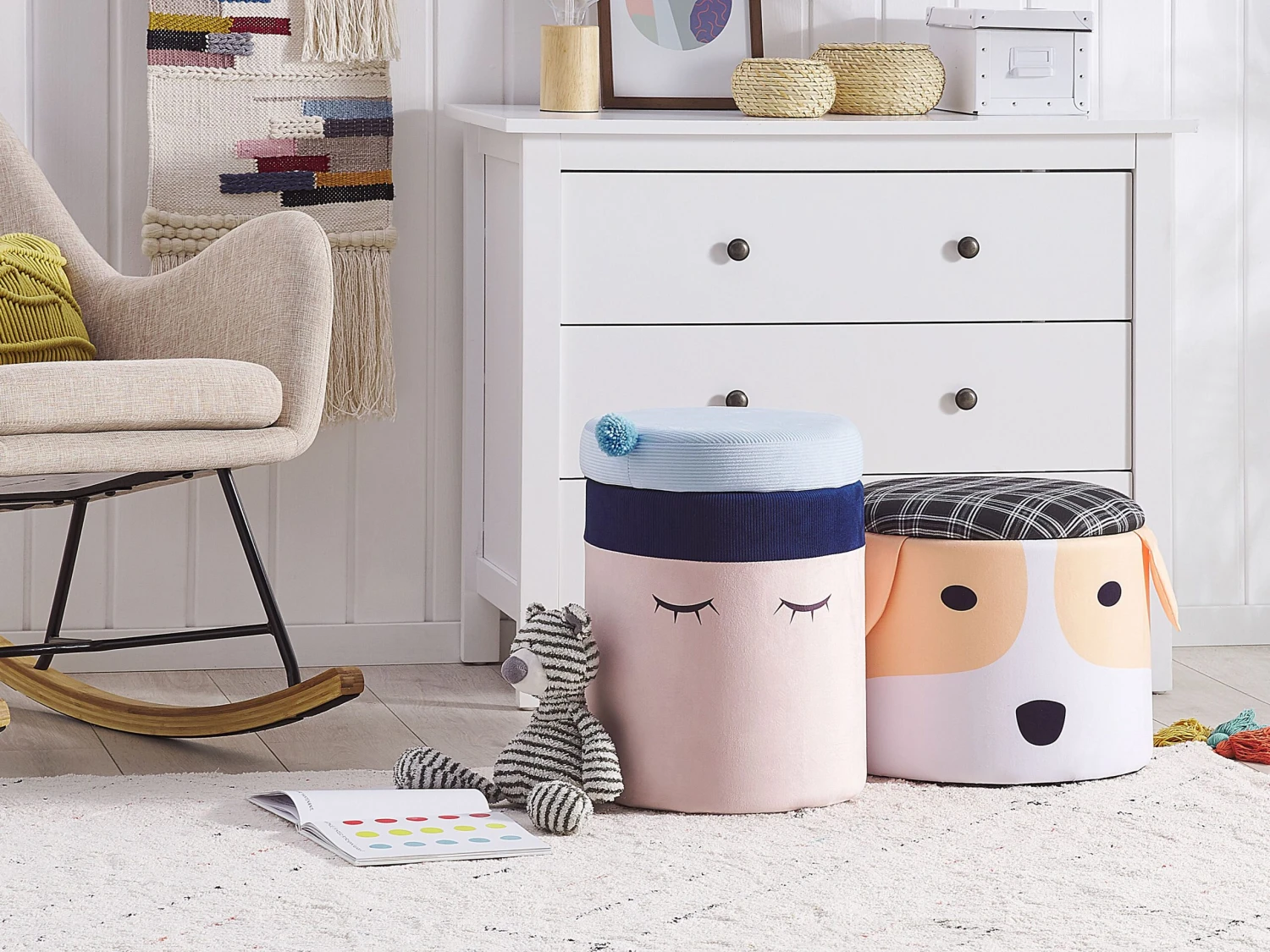 Puf De Terciopelo Multicolor 39 X 36 Cm WILSON 4 Puf De Terciopelo Multicolor 39 X 36 Cm WILSON - Imagen 2