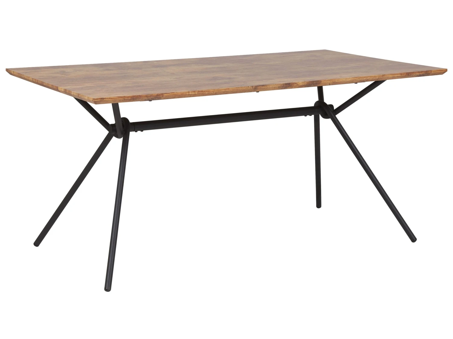 Mesa De Comedor Madera Oscura/negro 160 X 90 Cm AMSTERDAM 3 Mesa De Comedor Madera Oscura/negro 160 X 90 Cm AMSTERDAM