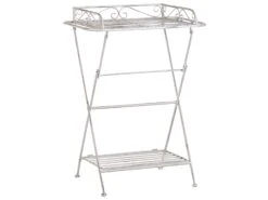 Mesa Auxiliar De Metal Blanco 40 X 35 Cm ANCUD