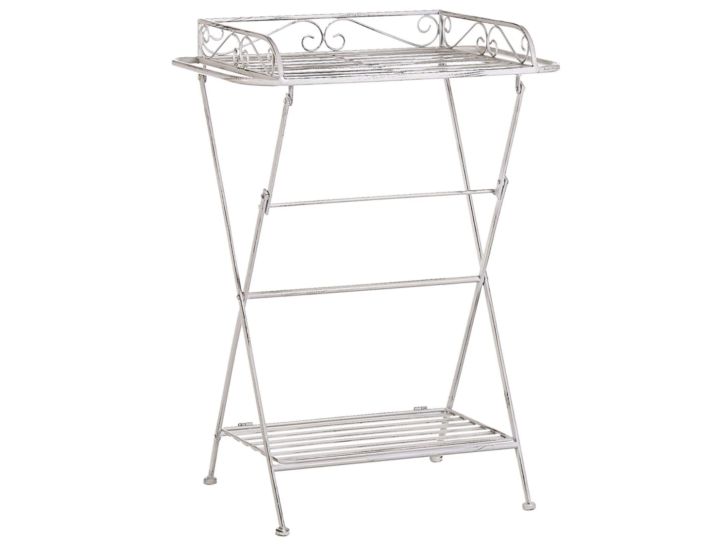 Mesa Auxiliar De Metal Blanco 40 X 35 Cm ANCUD 3 Mesa Auxiliar De Metal Blanco 40 X 35 Cm ANCUD