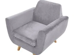 Sillón De Terciopelo Con Funda Extraíble Gris BERNES 17 Sillón De Terciopelo Con Funda Extraíble Gris BERNES -Beliani undef src sa picid 792665 type whitesh image