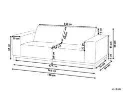 Sofá 3 Plazas De Poliéster Gris/blanco ROVIGO 19 Sofá 3 Plazas De Poliéster Gris/blanco ROVIGO -Beliani undef src sa picid 794155 type whitesh image