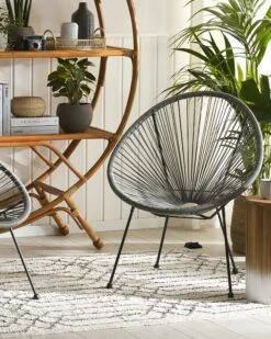 Conjunto De 2 Sillas De Balcón De Ratán Gris Oscuro/negro ACAPULCO II 14 Conjunto De 2 Sillas De Balcón De Ratán Gris Oscuro/negro ACAPULCO II -Beliani undef src sa picid 795183 type whitesh image