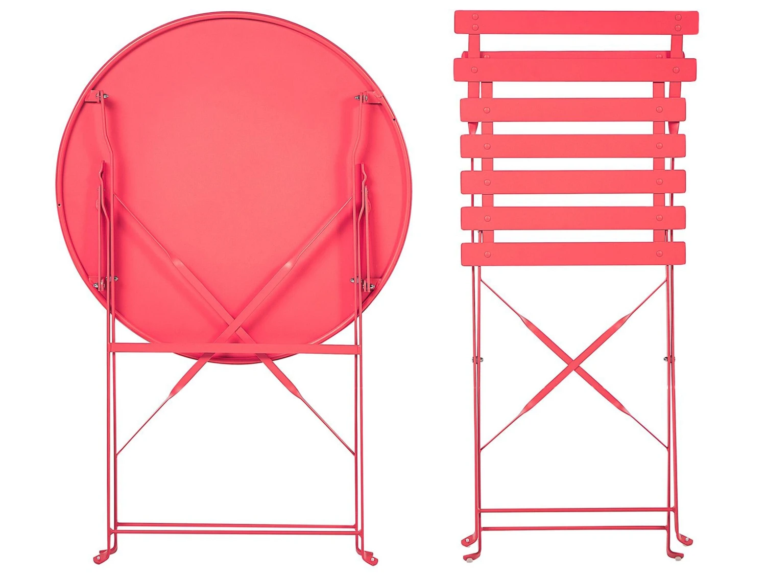 Conjunto De Balcón De Metal Rojo FIORI 7 Conjunto De Balcón De Metal Rojo FIORI - Imagen 5