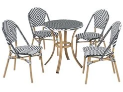 Conjunto De Jardín 4 Plazas Negro/blanco RIFREDDO