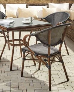 Conjunto De 4 Sillas De Jardín Gris/madera Oscura CASPRI 14 Conjunto De 4 Sillas De Jardín Gris/madera Oscura CASPRI -Beliani undef src sa picid 799034 type whitesh image