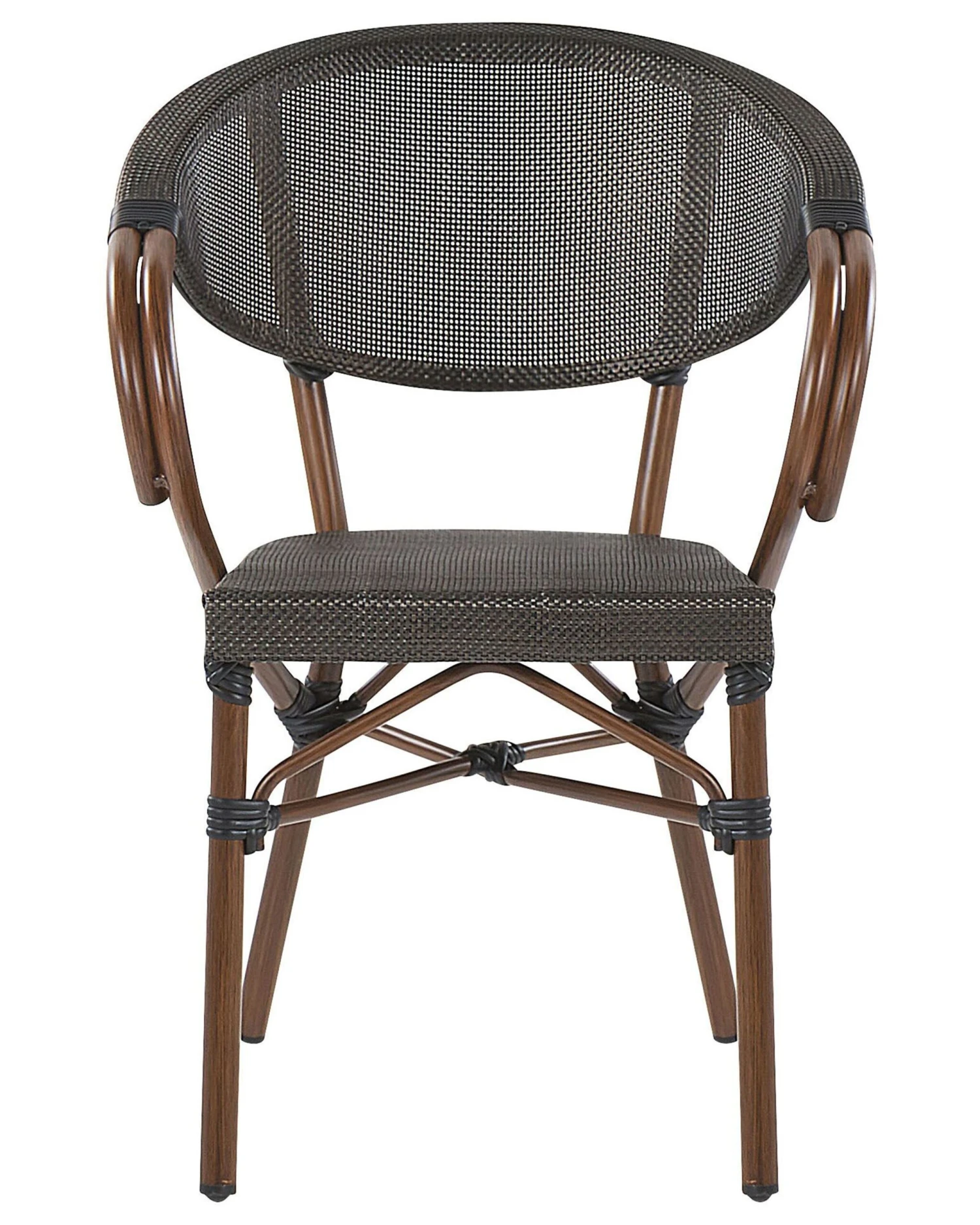 Conjunto De 4 Sillas De Jardín Gris/madera Oscura CASPRI 7 Conjunto De 4 Sillas De Jardín Gris/madera Oscura CASPRI - Imagen 5