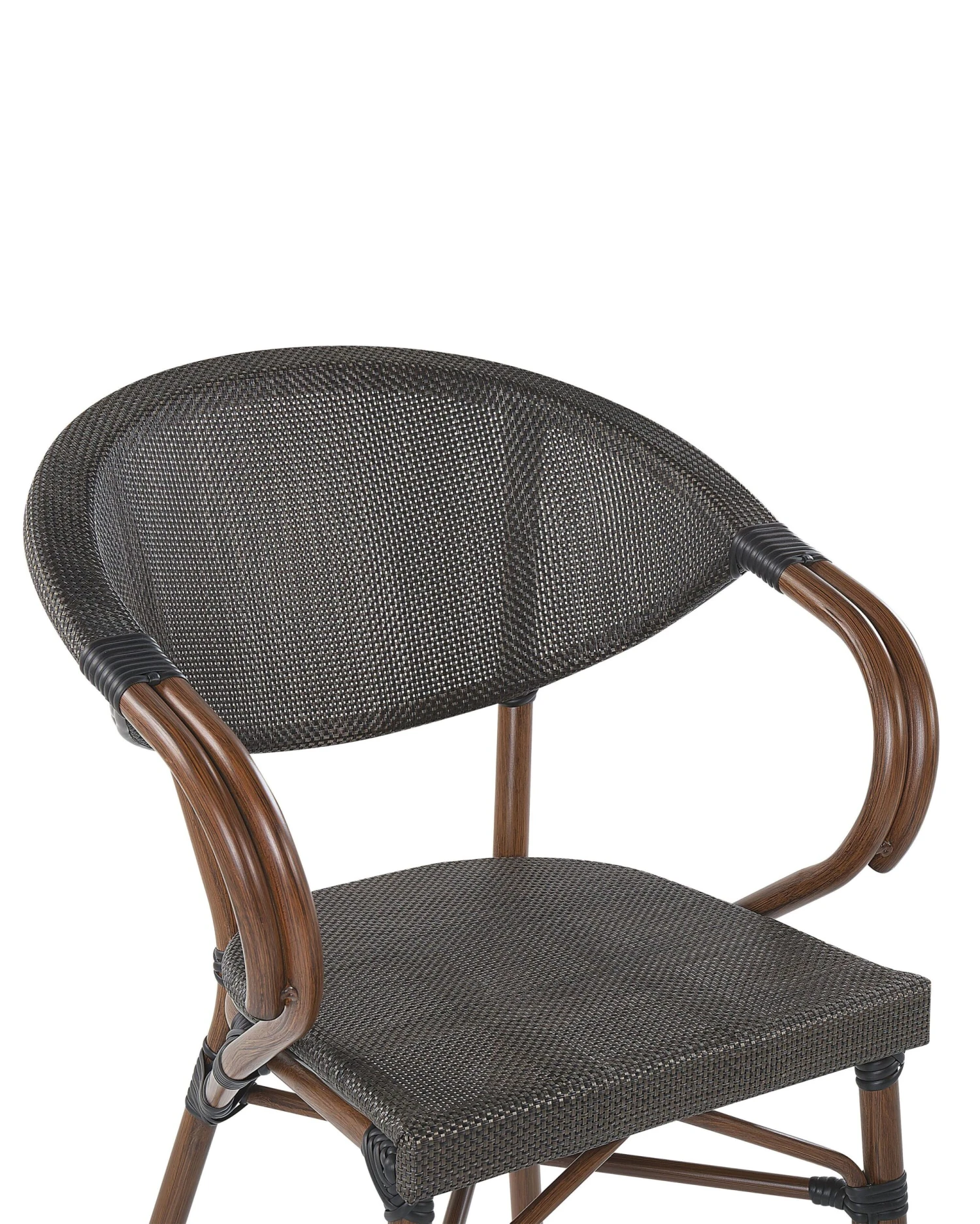 Conjunto De 4 Sillas De Jardín Gris/madera Oscura CASPRI 9 Conjunto De 4 Sillas De Jardín Gris/madera Oscura CASPRI - Imagen 7