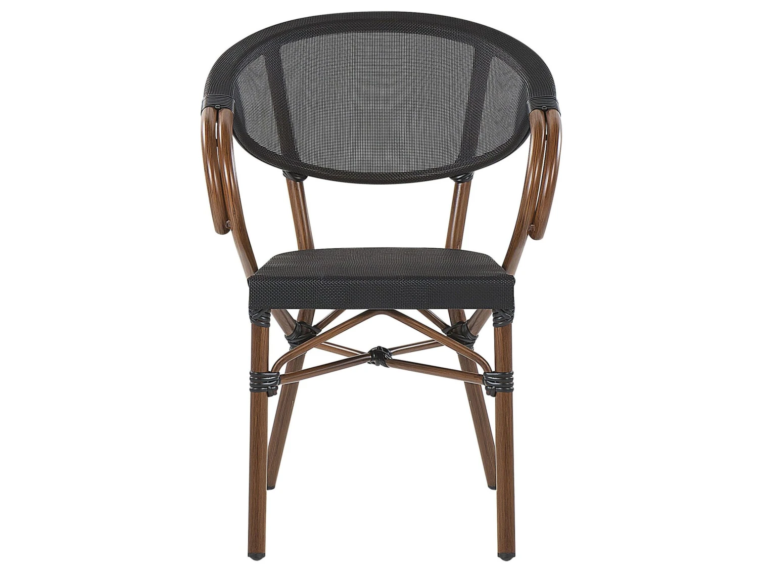 Conjunto De Jardín Negro/madera Oscura 4 Plazas CASPRI 6 Conjunto De Jardín Negro/madera Oscura 4 Plazas CASPRI - Imagen 4