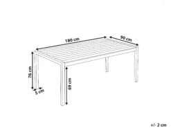 Mesa De Comedor De Metal Marrón/plateado 180 X 90 Cm VERNIO 13 Mesa De Comedor De Metal Marrón/plateado 180 X 90 Cm VERNIO -Beliani undef src sa picid 799680 type whitesh image
