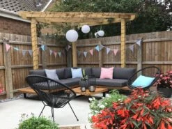 Conjunto De Sala De Estar Esquinero 5 Plazas De Madera De Acacia Clara/gris Oscuro MYKONOS 20 Conjunto De Sala De Estar Esquinero 5 Plazas De Madera De Acacia Clara/gris Oscuro MYKONOS -Beliani undef src sa picid 800615 type whitesh image