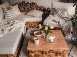 Conjunto De Sala De Estar 4 Plazas De Ratán Natural/marrón Dorado/blanco Crema Izquierdo VARALLO 18 Conjunto De Sala De Estar 4 Plazas De Ratán Natural/marrón Dorado/blanco Crema Izquierdo VARALLO -Beliani undef src sa picid 802047 type whitesh image