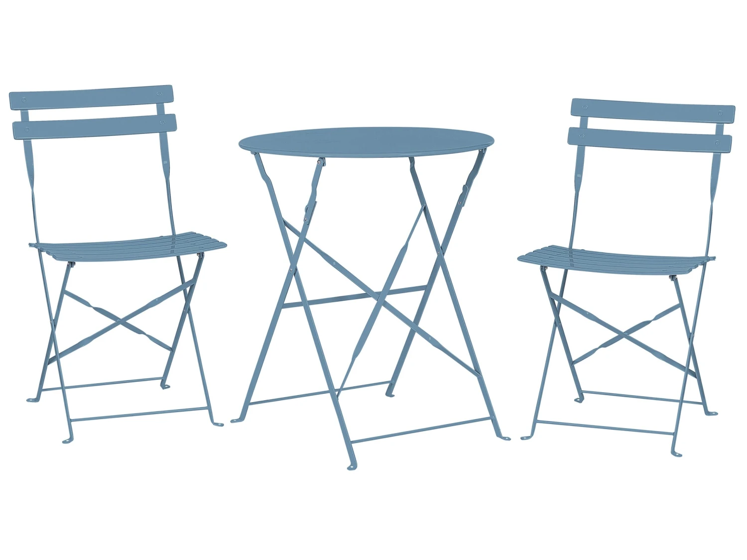 Conjunto De Balcón De Metal Azul Marino FIORI 3 Conjunto De Balcón De Metal Azul Marino FIORI