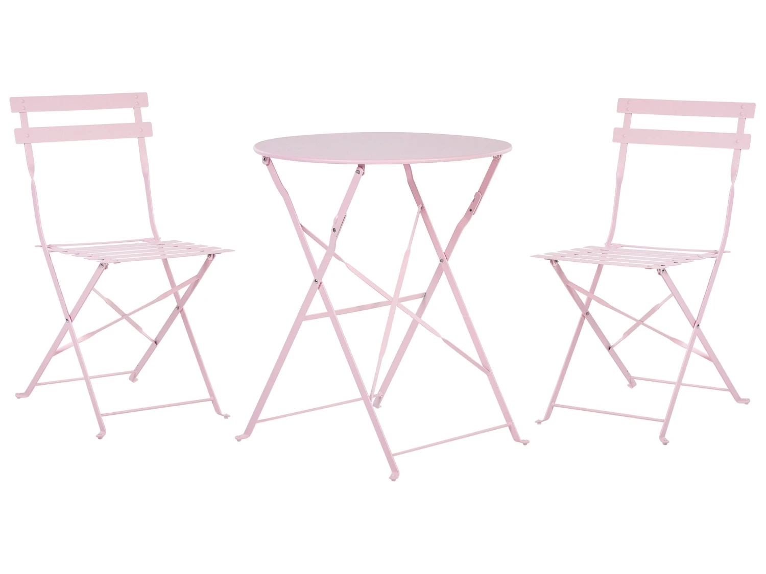 Conjunto De Balcón De Metal Rosa Pastel FIORI 3 Conjunto De Balcón De Metal Rosa Pastel FIORI