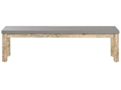 Banco De Jardín De Cemento Reforzado Gris/madera Clara 160 Cm OSTUNI 16 Banco De Jardín De Cemento Reforzado Gris/madera Clara 160 Cm OSTUNI -Beliani undef src sa picid 805075 type whitesh image