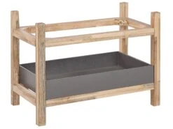 Estante De Cemento Reforzado Gris/madera Clara OLIENA 13 Estante De Cemento Reforzado Gris/madera Clara OLIENA -Beliani undef src sa picid 806277 type whitesh image