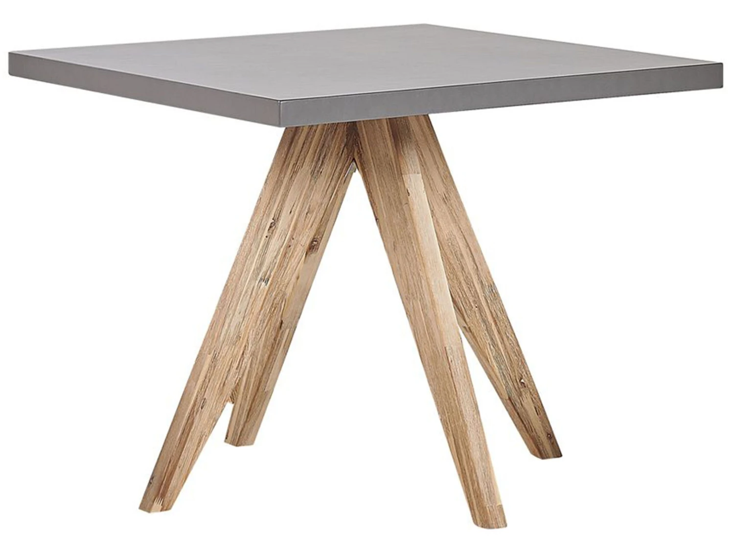 Conjunto De Jardín De Cemento Reforzado Mesa 90 X 90 Cm 4 Taburetes Gris/madera Clara OLBIA/TARANTO 5 Conjunto De Jardín De Cemento Reforzado Mesa 90 X 90 Cm 4 Taburetes Gris/madera Clara OLBIA/TARANTO - Imagen 3