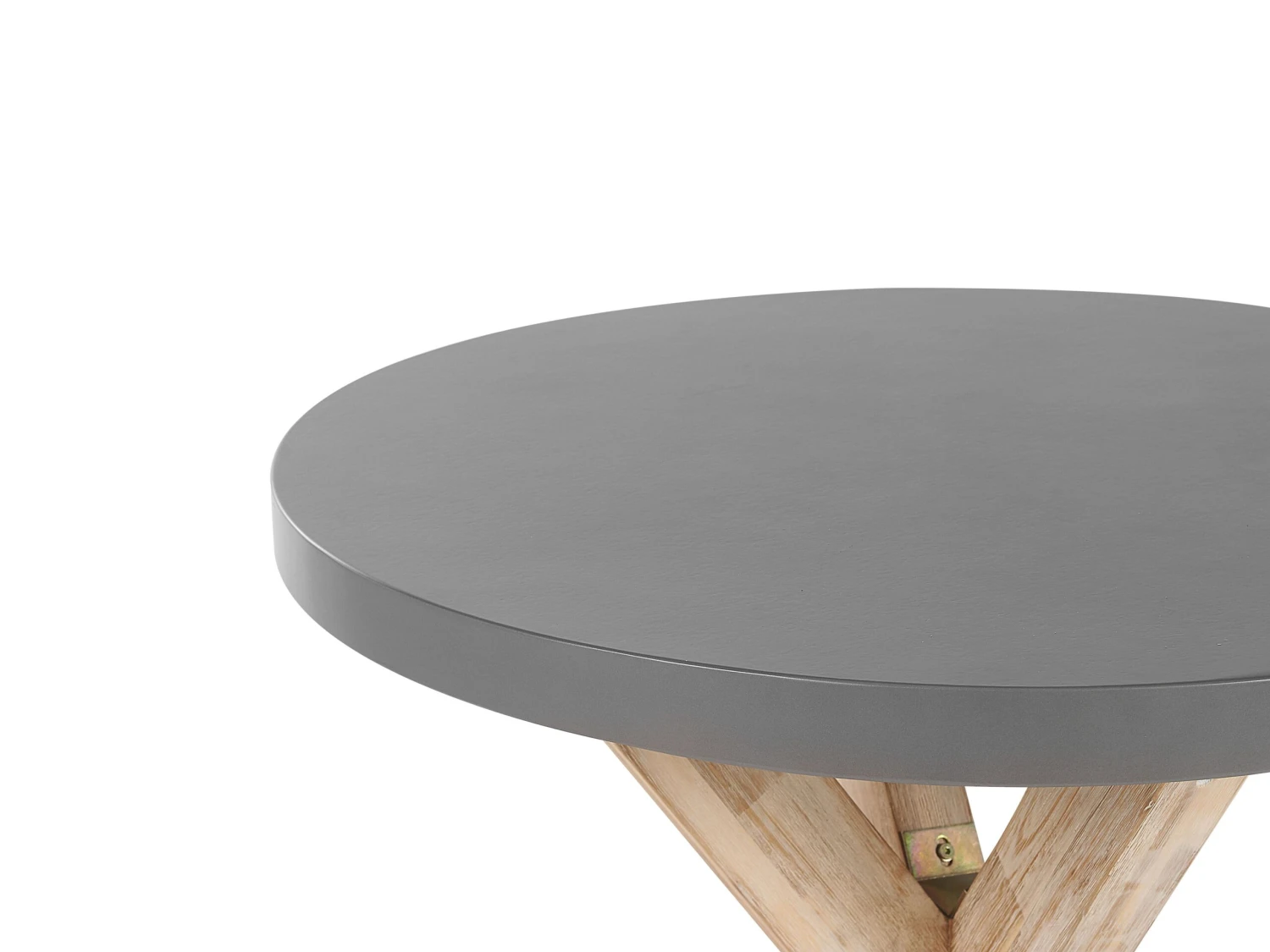 Conjunto De Jardín De Cemento Reforzado Mesa ⌀ 90 Cm 4 Taburetes Gris/madera Clara OLBIA/TARANTO 6 Conjunto De Jardín De Cemento Reforzado Mesa ⌀ 90 Cm 4 Taburetes Gris/madera Clara OLBIA/TARANTO - Imagen 4