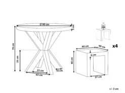 Conjunto De Jardín De Cemento Reforzado Mesa ⌀ 90 Cm 4 Taburetes Gris/madera Clara OLBIA/TARANTO 21 Conjunto De Jardín De Cemento Reforzado Mesa ⌀ 90 Cm 4 Taburetes Gris/madera Clara OLBIA/TARANTO -Beliani undef src sa picid 806564 type whitesh image