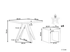 Conjunto De Jardín De Cemento Reforzado Mesa 90 X 90 Cm 4 Taburetes Gris/madera Clara OLBIA/TARANTO 21 Conjunto De Jardín De Cemento Reforzado Mesa 90 X 90 Cm 4 Taburetes Gris/madera Clara OLBIA/TARANTO -Beliani undef src sa picid 806565 type whitesh image