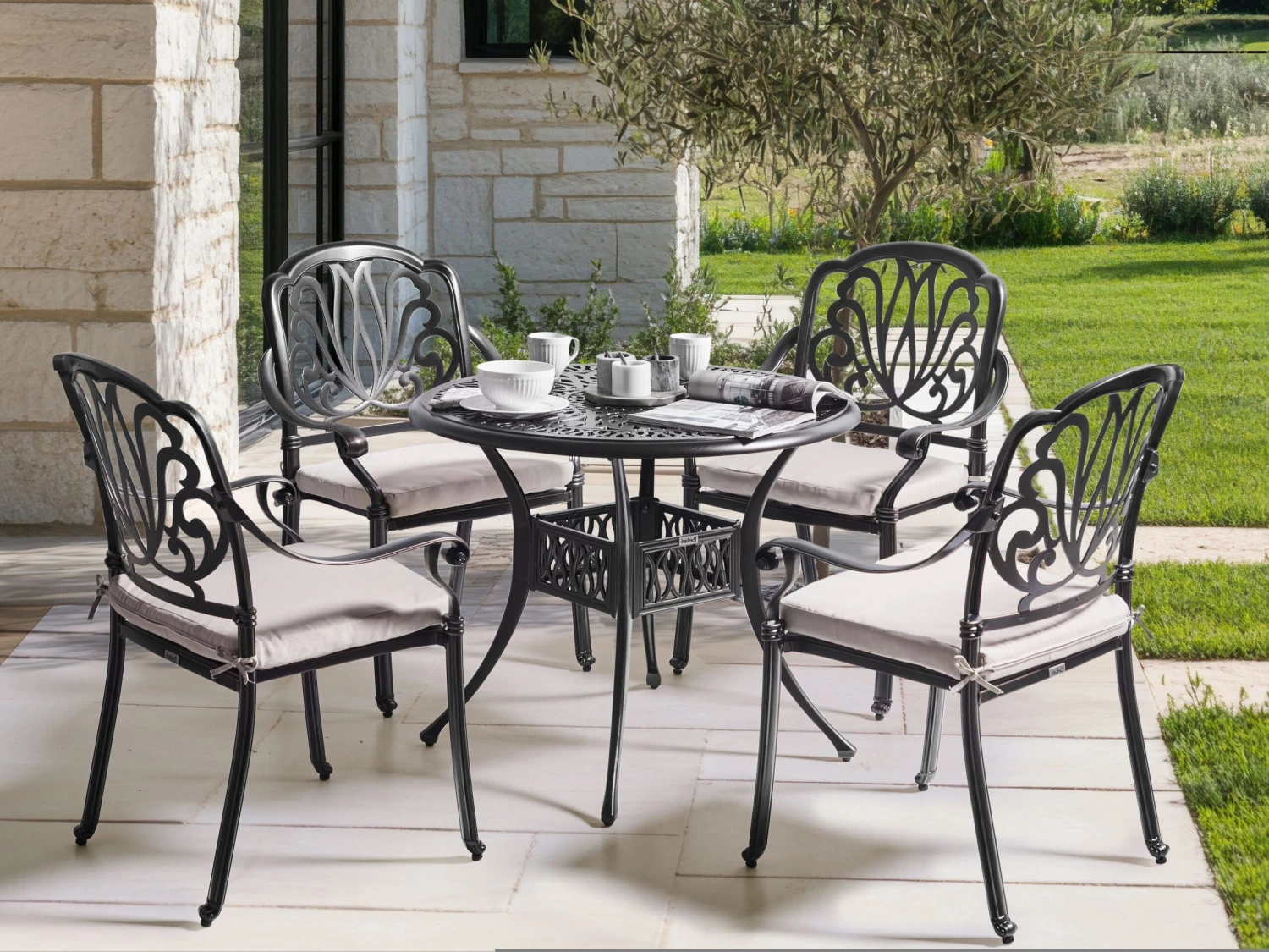 Conjunto De Jardín Negro ANCONA 4 Conjunto De Jardín Negro ANCONA - Imagen 2