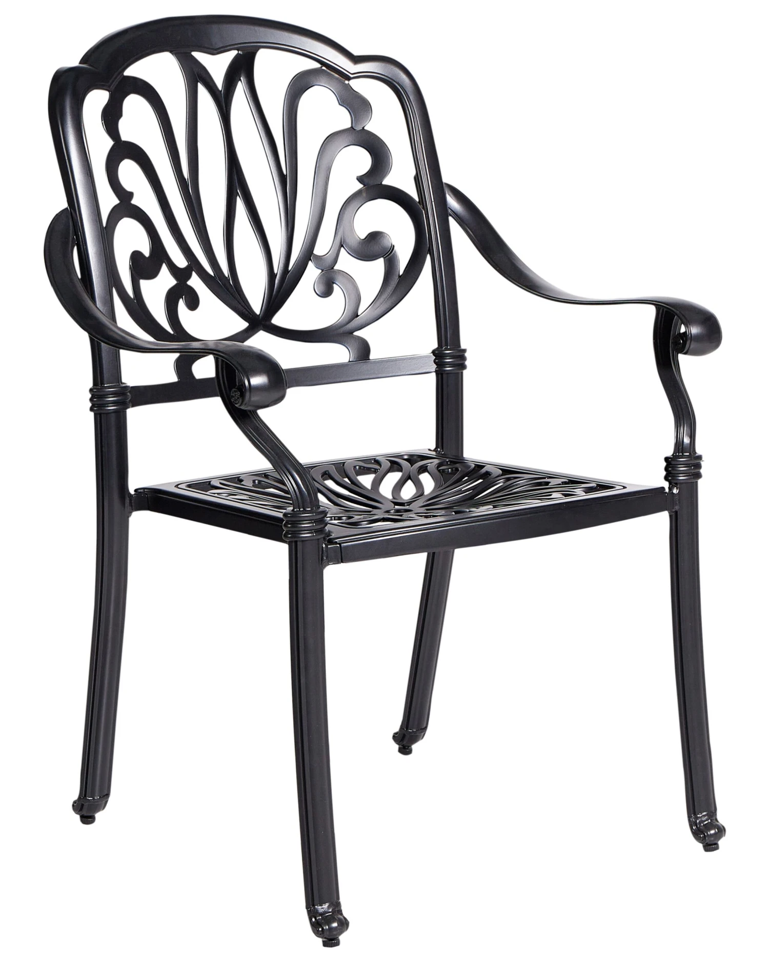 Conjunto De 4 Sillas De Metal Negro/beige Claro ANCONA 6 Conjunto De 4 Sillas De Metal Negro/beige Claro ANCONA - Imagen 4