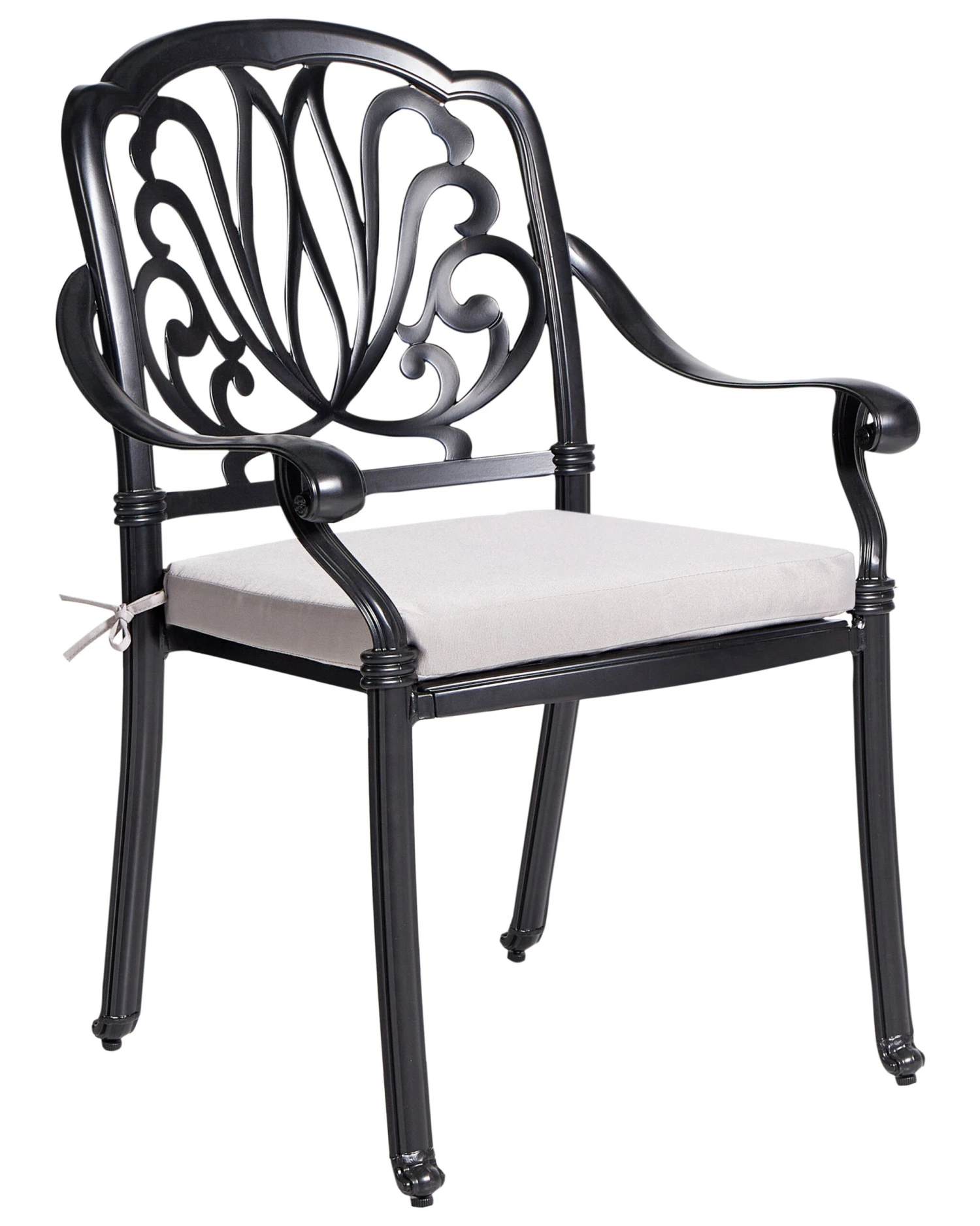 Conjunto De 4 Sillas De Metal Negro/beige Claro ANCONA 5 Conjunto De 4 Sillas De Metal Negro/beige Claro ANCONA - Imagen 3