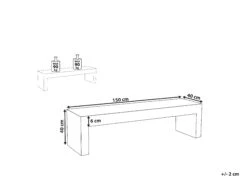 Banco De Jardín De Cemento Reforzado Blanco TARANTO -Beliani undef src sa picid 807636 type whitesh image