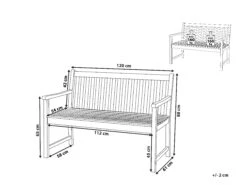Banco De Jardín De Madera 120 Cm VIVARA -Beliani undef src sa picid 807638 type whitesh image