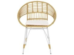 Conjunto De Balcón De Ratán Color Natural Blanco PELLARO 18 Conjunto De Balcón De Ratán Color Natural Blanco PELLARO -Beliani undef src sa picid 807677 type whitesh image