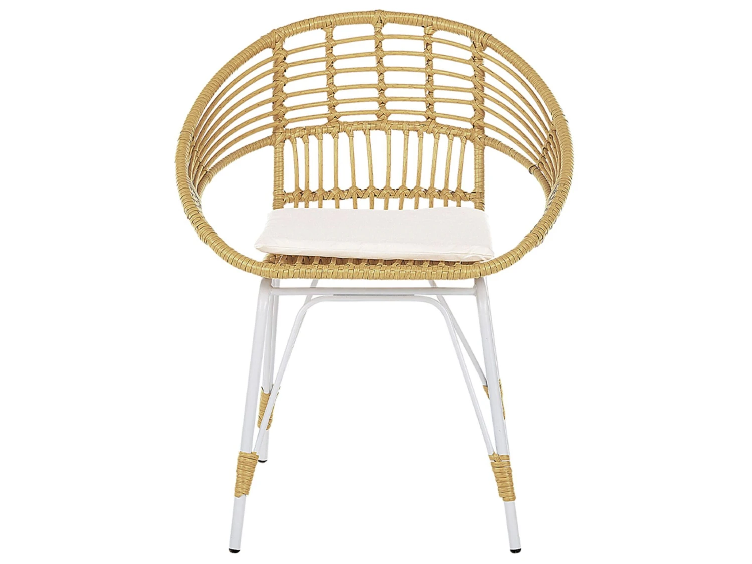 Conjunto De Balcón De Ratán Color Natural Blanco PELLARO 9 Conjunto De Balcón De Ratán Color Natural Blanco PELLARO - Imagen 7