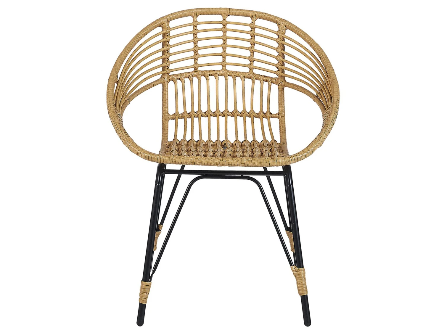 Conjunto De Balcón De Ratán Color Natural Negro PELLARO 5 Conjunto De Balcón De Ratán Color Natural Negro PELLARO - Imagen 3