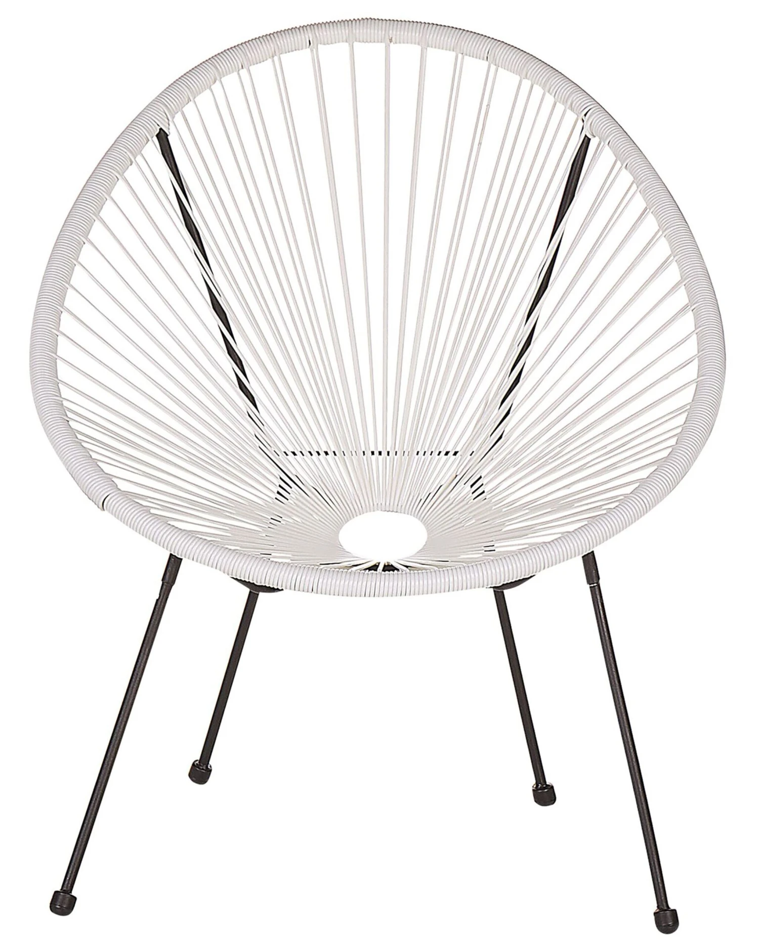 Silla De Balcón De Ratán Blanco/negro ACAPULCO II 8 Silla De Balcón De Ratán Blanco/negro ACAPULCO II - Imagen 6