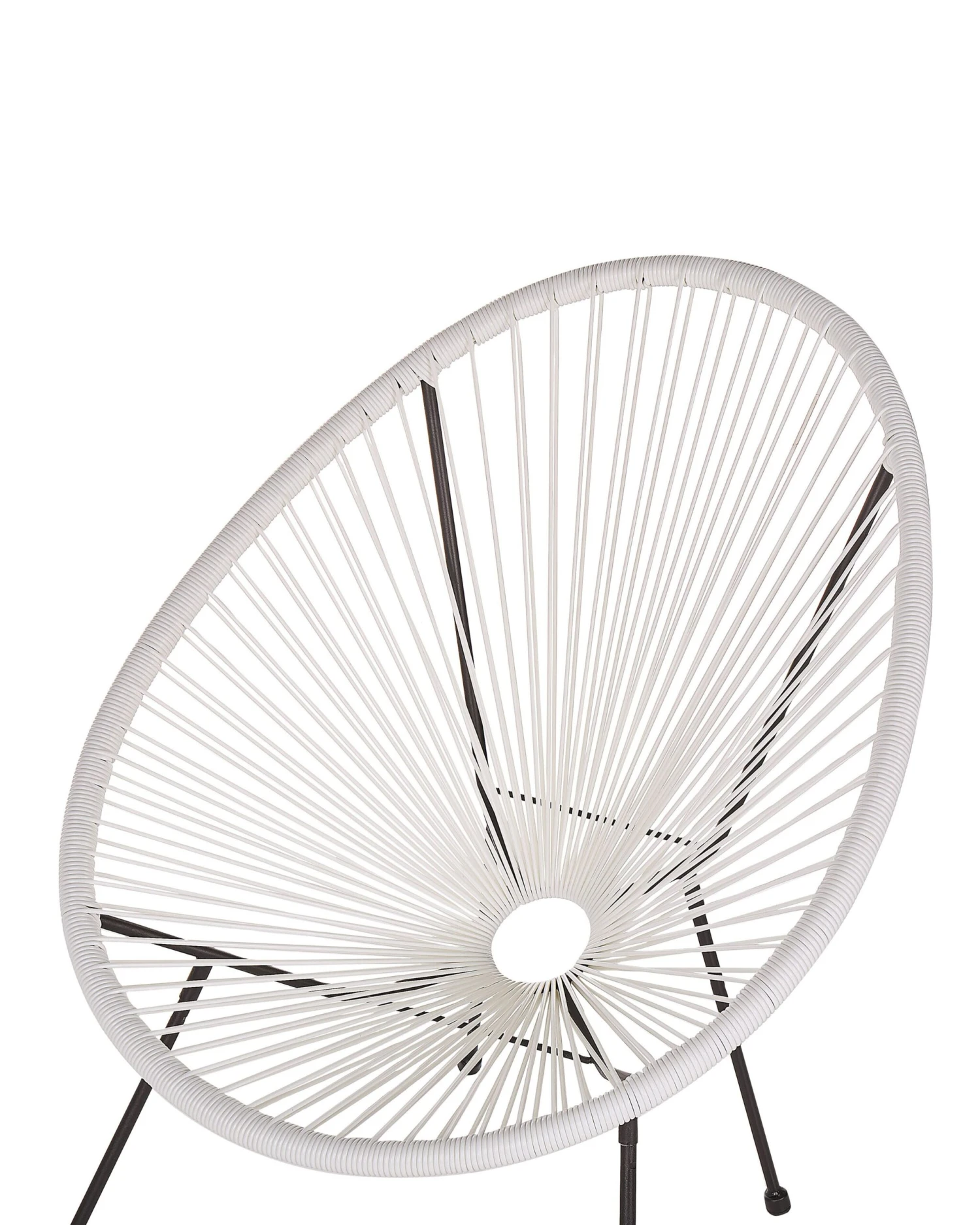 Silla De Balcón De Ratán Blanco/negro ACAPULCO II 10 Silla De Balcón De Ratán Blanco/negro ACAPULCO II - Imagen 8