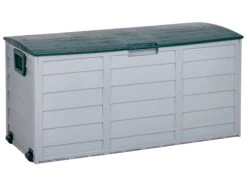 Arcón Para Exterior Beige/verde 112 X 50 Cm LOCARNO 14 Arcón Para Exterior Beige/verde 112 X 50 Cm LOCARNO -Beliani undef src sa picid 812102 type whitesh image