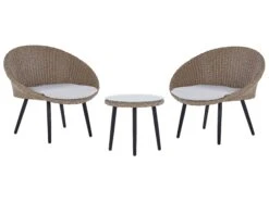 Conjunto De Jardín De Ratán Color Natural ORTIGIA