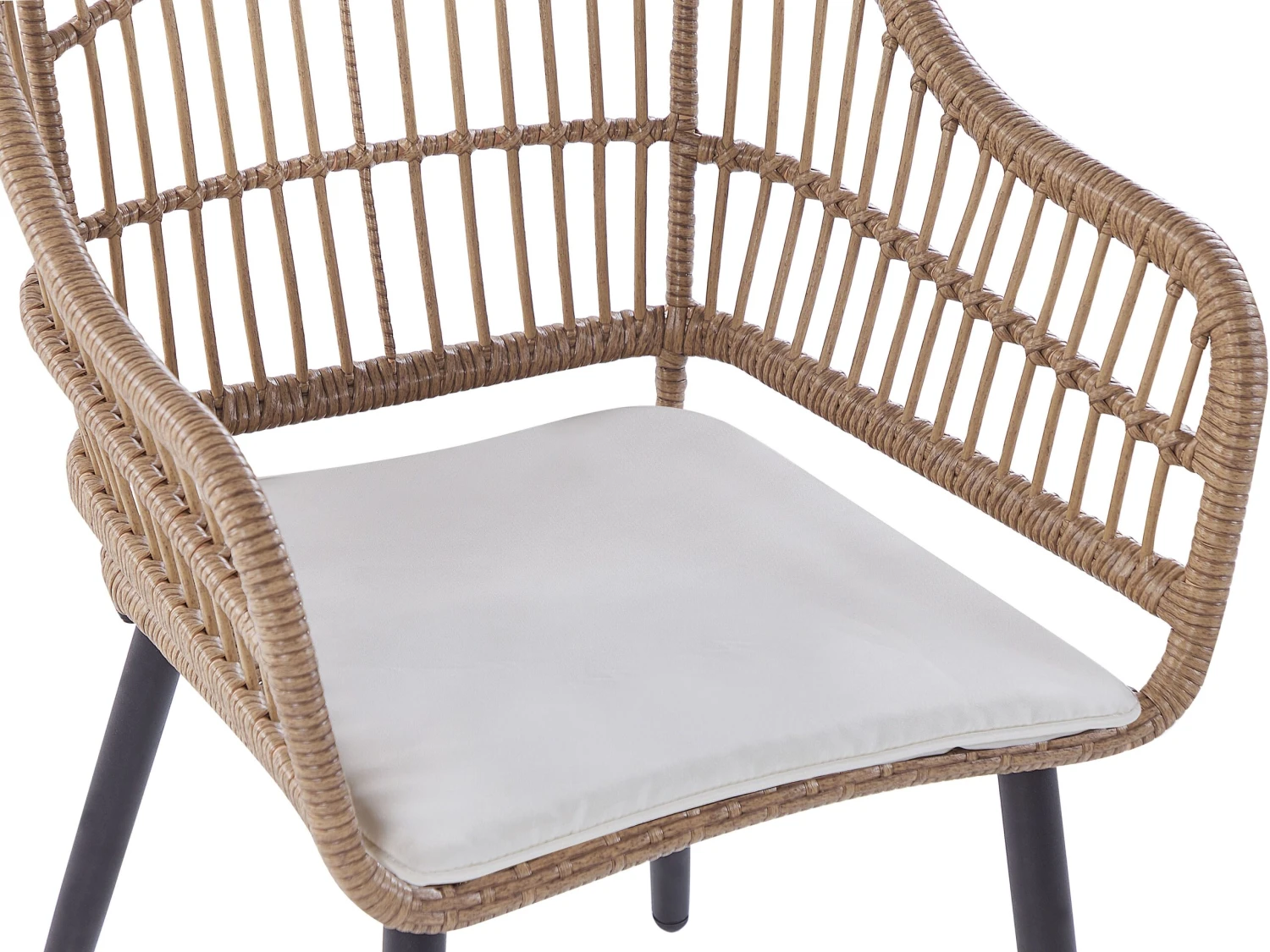 Conjunto De Jardín 6 Plazas De Ratán Beige/natural/negro ALIANO II 10 Conjunto De Jardín 6 Plazas De Ratán Beige/natural/negro ALIANO II - Imagen 8