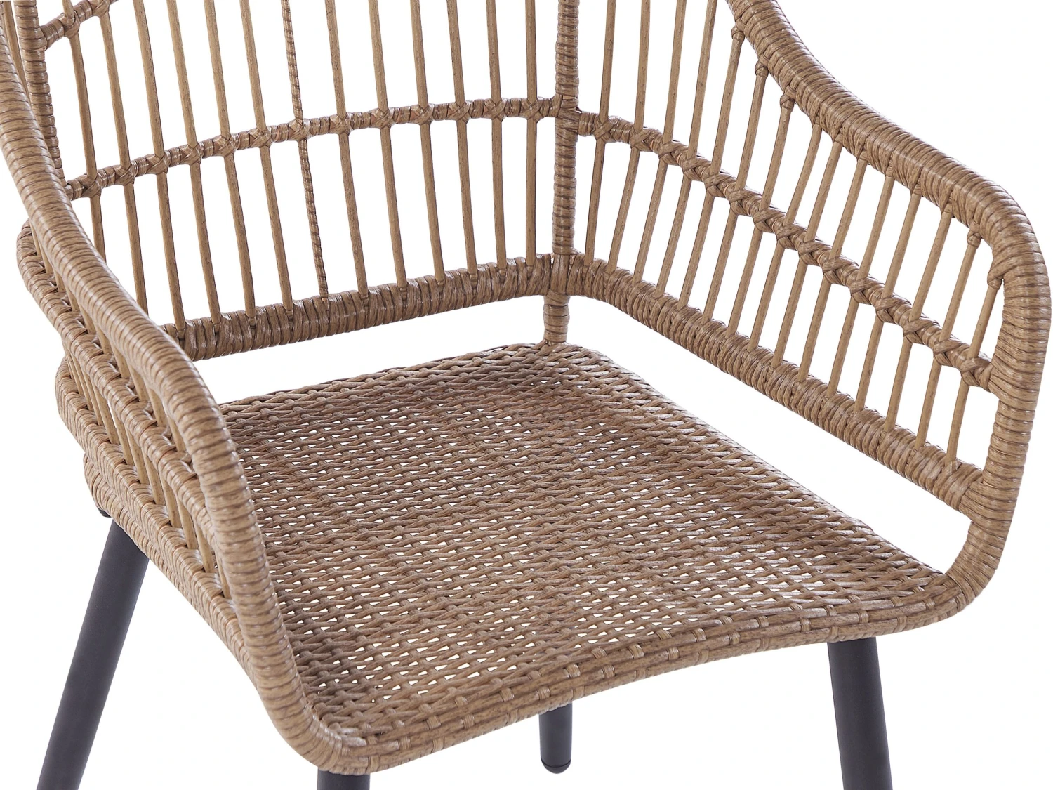 Conjunto De Jardín 6 Plazas De Ratán Beige/natural/negro ALIANO II 11 Conjunto De Jardín 6 Plazas De Ratán Beige/natural/negro ALIANO II - Imagen 9