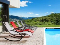 Tumbona De Jardín Mecedora Gris CARANO II 14 Tumbona De Jardín Mecedora Gris CARANO II -Beliani undef src sa picid 812633 type whitesh image