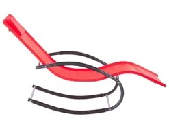 Tumbona De Jardín Mecedora Rojo CARANO II 17 Tumbona De Jardín Mecedora Rojo CARANO II -Beliani undef src sa picid 812637 type whitesh image