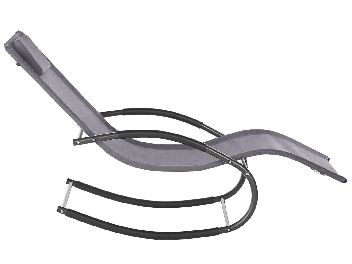 Tumbona De Jardín Mecedora Gris Oscuro CARANO II 7 Tumbona De Jardín Mecedora Gris Oscuro CARANO II - Imagen 5